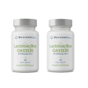 Pack x 2 Lactobacillus Gasseri Probiotique | 120 gélules végétales pour 4 mois | BEAVERHILL | Souches vivantes | Microbiote -