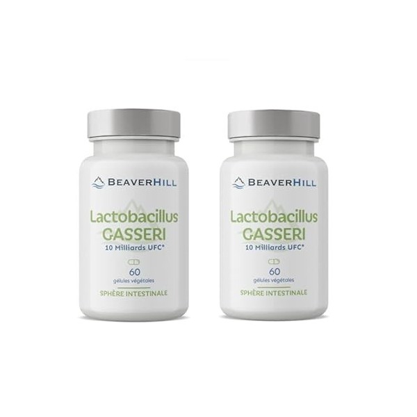 Pack x 2 Lactobacillus Gasseri Probiotique | 120 gélules végétales pour 4 mois | BEAVERHILL | Souches vivantes | Microbiote -