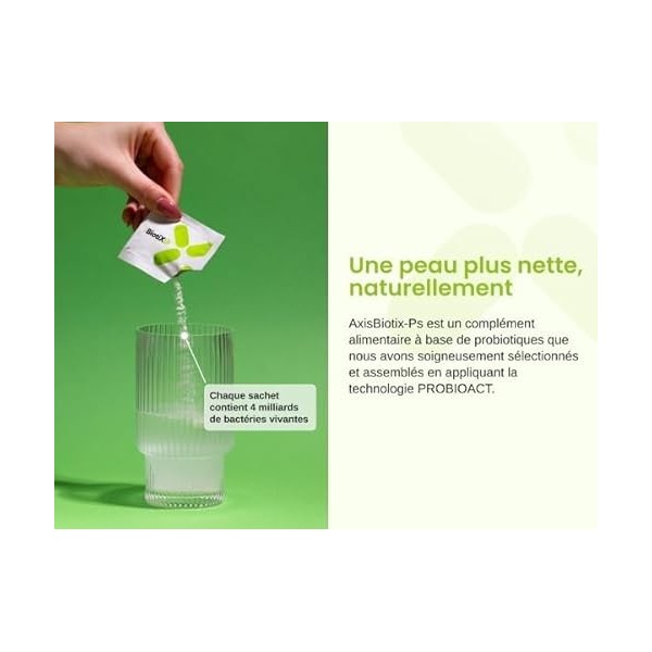 AxisBiotix-Ps Complément Alimentaire Probiotique Multi-Souche Puissant et Naturel | Soulage les Symptômes du Psoriasis | Rédu