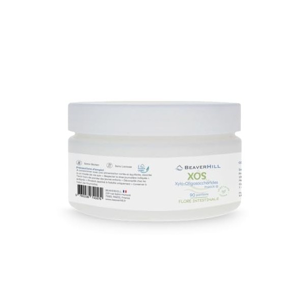 XOS PreticX™ | Prébiotique Xylo-oligosaccharide breveté | BEAVERHILL | Pot de 180 g – 90 portions pour 3 mois | Transit intes