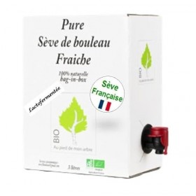 SEVE DE BOULEAU Bio Lactofermentée de qualité Française bag-in-box 3L