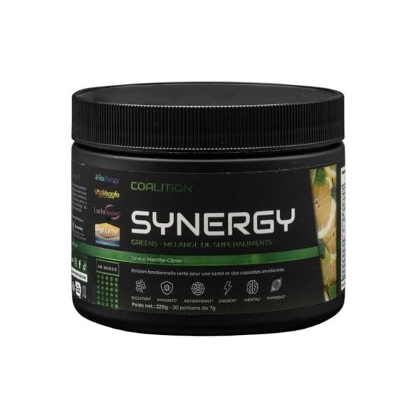 Greens SYNERGY© | Boisson superfood puissante pour soutenir la digestion, l’immunité et l’énergie | Composé alimentaire en po