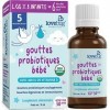 Lovebug Probiotics Gouttes pour bébés pour 0 mois et plus, 10 ml approvisionnement de 30 jours 5 milliards dUFC avec L GG,