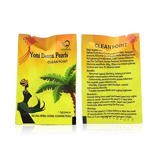 12 Perles de Yoni | Detox Vaginale, Candida, Mycose, Muguet, Vaginose Bactérienne VB, Infection à Levure, Traitement Prénatal