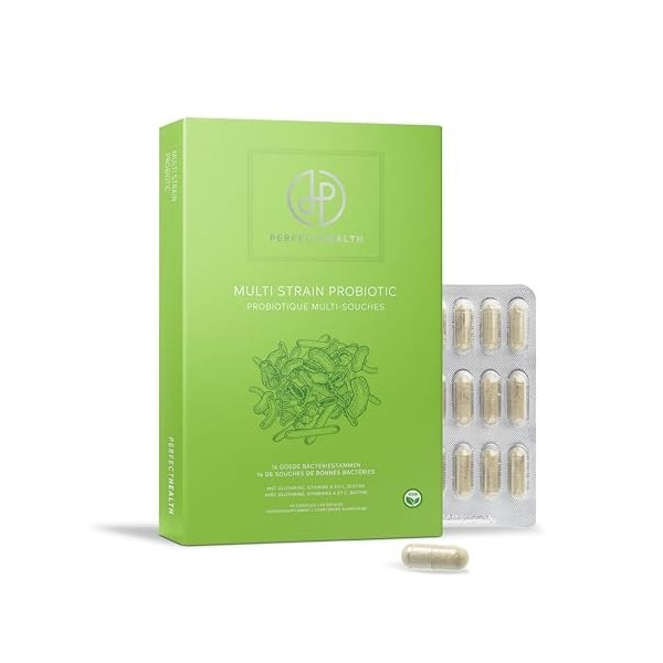 Perfect Health Probiotique 14 Souches - 15 Milliards UFC - Avec Prébiotique Inuline - LactoSpore® - Soutien de la Flore Intes
