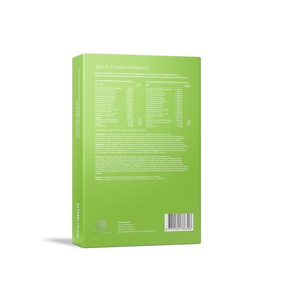 Perfect Health Probiotique 14 Souches - 15 Milliards UFC - Avec Prébiotique Inuline - LactoSpore® - Soutien de la Flore Intes