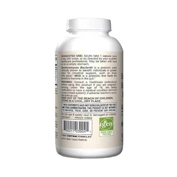 Saccharomyces Boulardii Probiotiques MOS 5 milliards CFU Probiotiques 180 capsules végétariennes