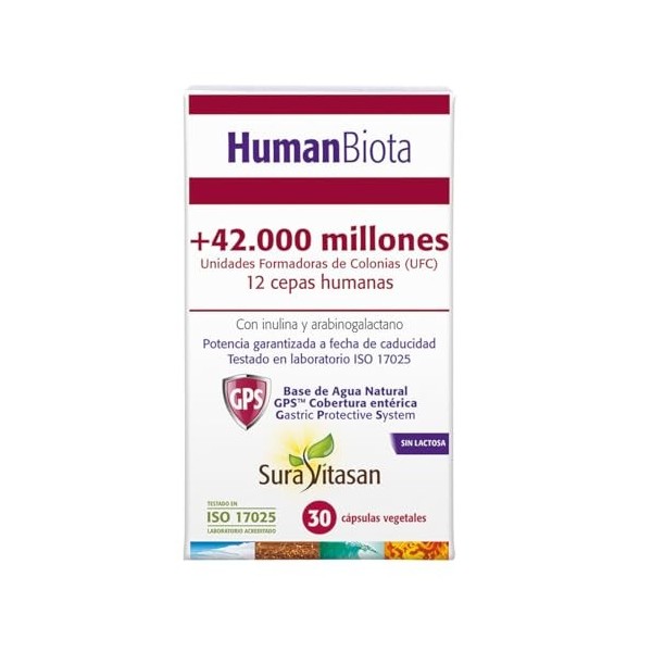 SURAVITASAN HUMAN BIOTA 30cap. refrigeracion – recommandé en complément d’une alimentation équilibrée, gélules qui facilite