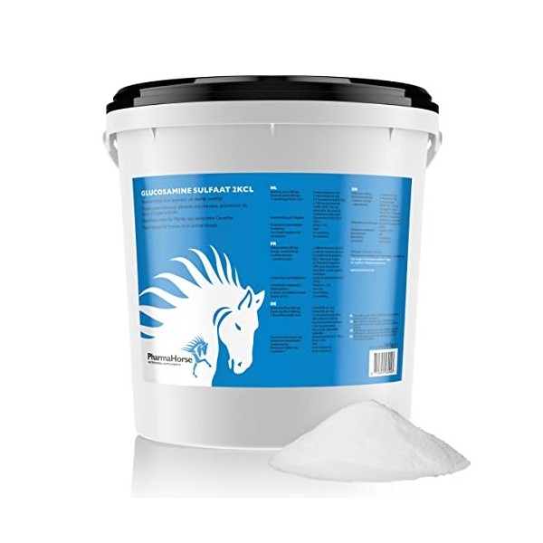 PharmaHorse Sulfate de glucosamine 2KLC | sans Sucre ajouté | Articulation Cheval | Glucosamine Cheval | Sulfate de glucosami