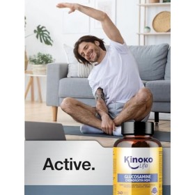 Glucosamine et Chondroïtine 240 gélules avec MSM, collagène marin, acide hyaluronique, curcuma, poivre noir, gingembre, boswe