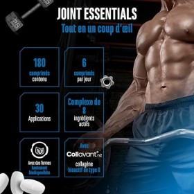 Joint Essentials – Complément alimentaire pour les articulations avec Collavant® N2 collagène de type II – Glucosamine + chon