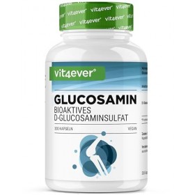 Glucosamine 900mg - 300 gélules - sulfate de D-glucosamine bioactif issu de la fermentation - sans additifs indésirables - ha