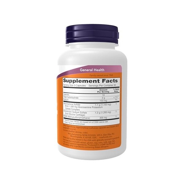 NOW Foods Glucosamine & Chondroitin with MSM - 90 caps