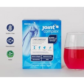 Joint Complex par Revive Active - 1 sachet/jour - Soutient articulations, cartilage, os et muscles - Avec collagène marin, ac