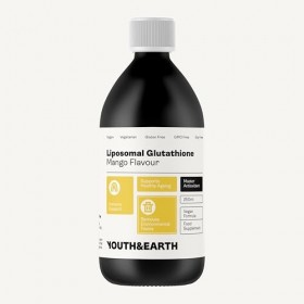 Youth & Earth Glutathion liquide liposomal 250 ml – Supplément de glutathion antioxydant pour anti-âge naturel – Formule végé