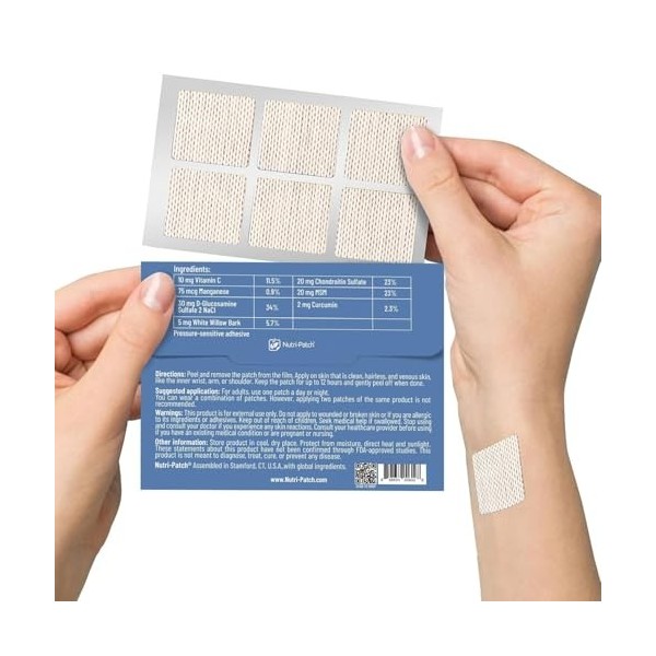 Nutriments topiques pour articulations et inflammations par NUTRI-PATCH®