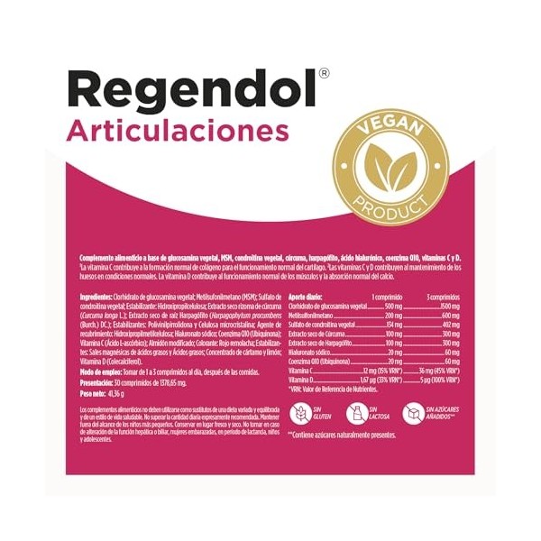ELADIET REGEN & DOL vegan 30comp. – comprimés faciles à intégrer à la routine quotidienne, boîte de 30 comprimés, se prend ch