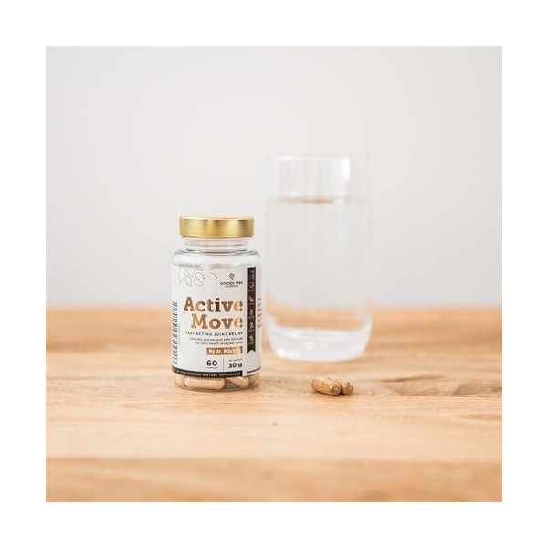 Golden Tree Active Move – Gélules Articulations avec Boswellia, Acide Hyaluronique, Collagène UC-II & Vitamine C – Complexe A