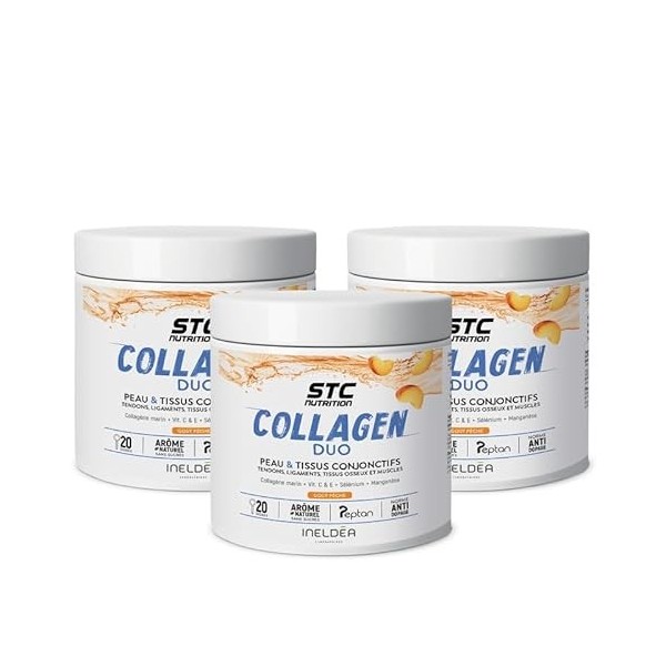 STC NUTRITION - Collagen Duo - Favorise la Santé de la Peau, des Os et des Articulations - Collagène Marin Type I + Vitamines...