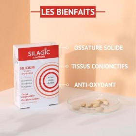 SILAGIC - Glucosamine, Chondroïtine, Manganèse & Silicium Organique - 3 en 1 : Articulations, Mobilité & Capital Osseux - Fab