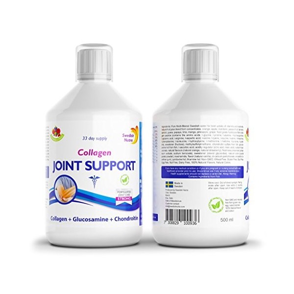 Premium Liquid Joint Support 6000 mg Complexe de collagène, MSM, glucosamine, sulfate de chondroïtine