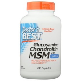 Doctors Best Glucosamine Chondroitin MSM with OptiMSM, 240 Capsules