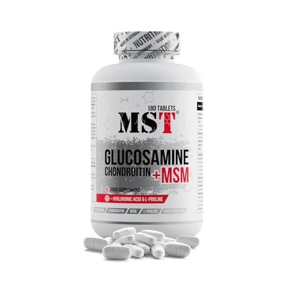 Glucosamine Chondroïtine MSM + Hyaluron + L-Proline | Complément alimentaire pour articulations, cartilage, arthrose et rhuma
