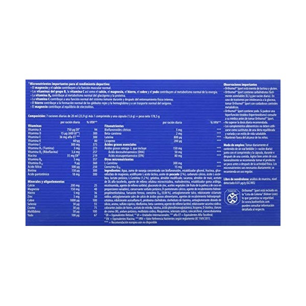 Orthomol Sport 7 Viales Beb Cobas
