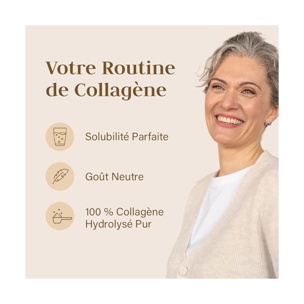 Collagène Poudre 1500g - 20g par Portion, 100% Hydrolysé, Goût Neutre - 75 Portions - Collagène Bovin, Peptides Type 1 & 3 - ...