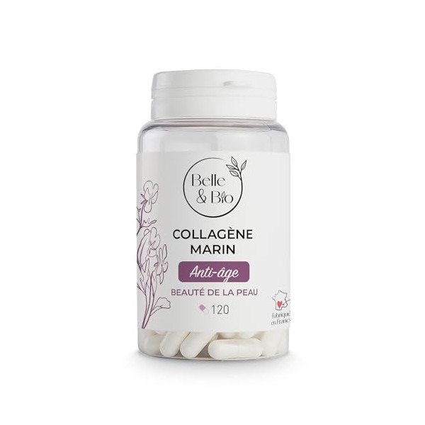 ANTI-ÂGE & TONICITÉ DE LA PEAU - Collagène Marin 90% protéines actives - Vitamines C et E et SELENIUM - 120 gélules - Cure 2 ...