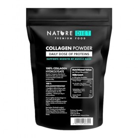 Nature Diet - Poudre de collagène Type I, III | 600 g | Hydrolysat | Sans saveur | Peptides de collagène