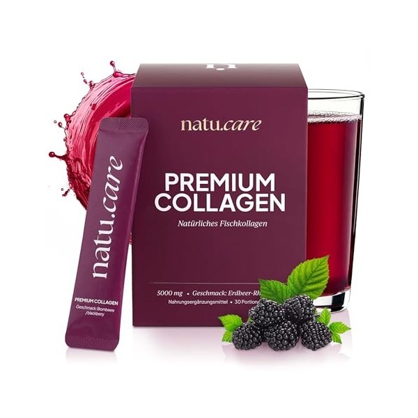 natu.care Poudre de collagène de qualité supérieure - Poudre de collagène - Poudre de collagène - Protéines vitales peptides 