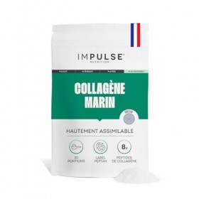 Impulse Nutrition - Collagène Marin Hydrolysé Type 1 Peptan® en Poudre avec Vitamine C - Complément Alimentaire Récupération,...