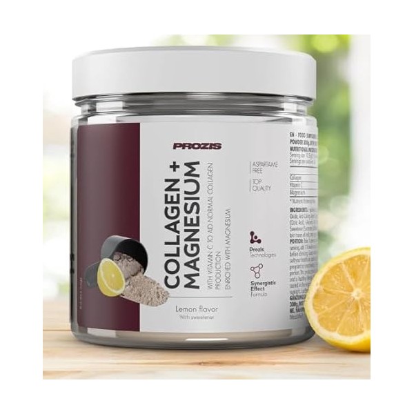 Prozis Collagen + magnésium 300 gr - collagène et magnésium, multi saveurs baies Collagène