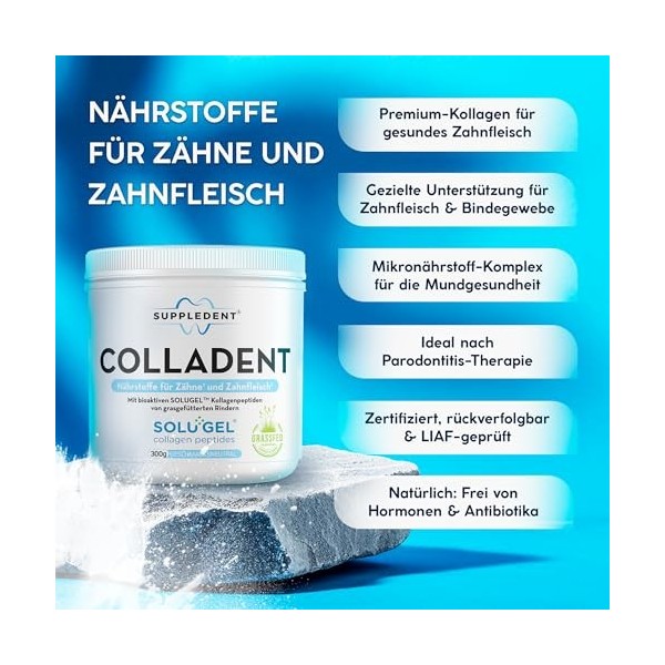 Colladent peptides de collagène hautement absorbables - Avec peptides de collagène bioactifs Solugel 300 g