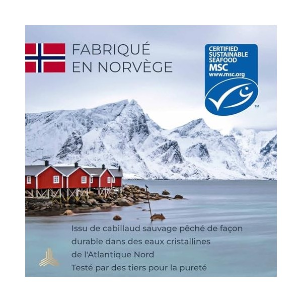 Nutriments Nordiques Collagène Marin Sauvage | Type I | 95% de Protéines | Pour les Articulations, les Muscles et les Os | Pe