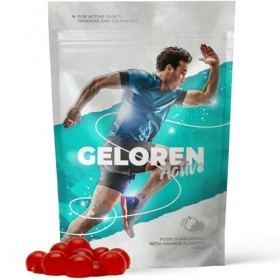 Geloren Active Gel Articulaire, 400g, avec Collagène, Acide Hyaluronique et Vitamine C Orange 90 Pièces
