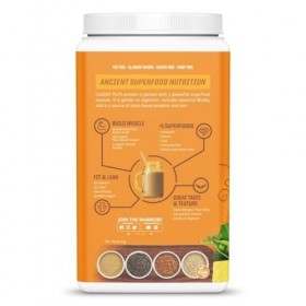 Sunwariior Classic Plus Protéines bio aromatisées à la vanille sans gluten, sans produits laitiers, 750 g en poudre