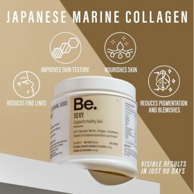 Be. Collagène marin japonais types I et III pour une peau saine pour homme et femme, stimule, réduit les ridules et amélior