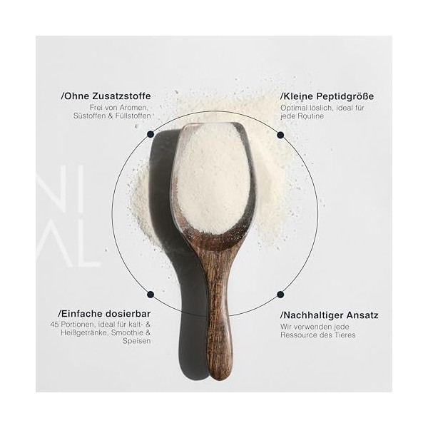 Halal Collagène Poudre [450g] - Pur Collagène Hydrolysat Type I & III - Bovins nourris à lherbe de Turquie - Certifié Halal 