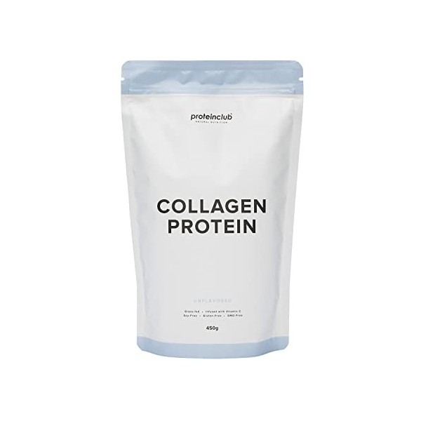 proteinclub Poudre hydrolysat de collagène protéinée provenant délevage de pâturage et dalimentation de lherbe | + Vitamin