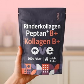 ove Collagène B+ Bovin Collagène Peptan B de sources les plus pures, 50 doses quotidiennes, halal, casher, sans OGM, hydrolys