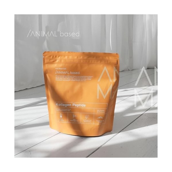 Poudre de collagène [450 g] – Bœuf de saule de Suisse – Hydrolysat de collagène 100 % pur – Peptides de type 1 et 3 – Goût ne