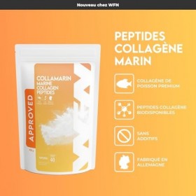 WFN Approved Collamarin - Collagene Marin Poudre - 400g Goût neutre - Collagène hydrolysé Peptides de poisson - Produit & tes