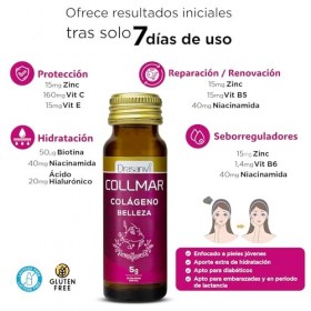 Collmar - Collagène liquide à boire - Collagène hydrolysé - Réduction des rides - Peau revitalisée - Collagène marin, acide h
