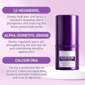 Lot de 2 bâtonnets de calcium multi-baume hydratant anti-âge pour raffermissant, liftant et intensif, collagène, baume multip