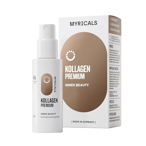 MYRICALS Collagène Hydrolysat Premium Spray liquide – Suffisant pour 2 mois – Hautement dosé avec la plus haute biodisponibil