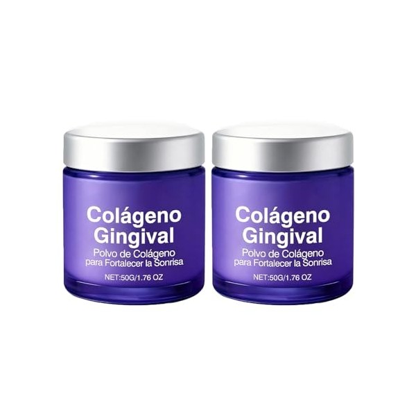 Poudre de collagène pour les dents - Poudre de soin buccal stimulant le sourire avec collagène et hydroxylapatite - Sans fluo...