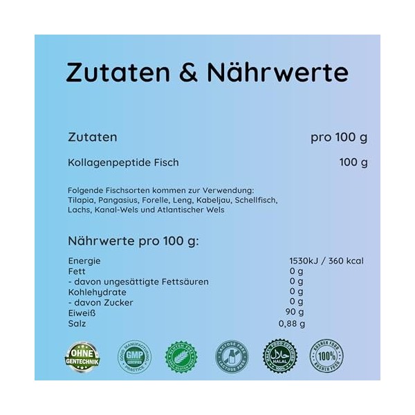 INTEROSA Poudre de collagène 500 g - Multi Collagène Complexe 5 Types : 1, 2, 3, 5, 10 - Peptides Membrane Coquille dœuf de 