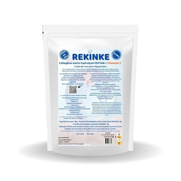 Collagène marin + Vitamine C poudre 300g REKINKE